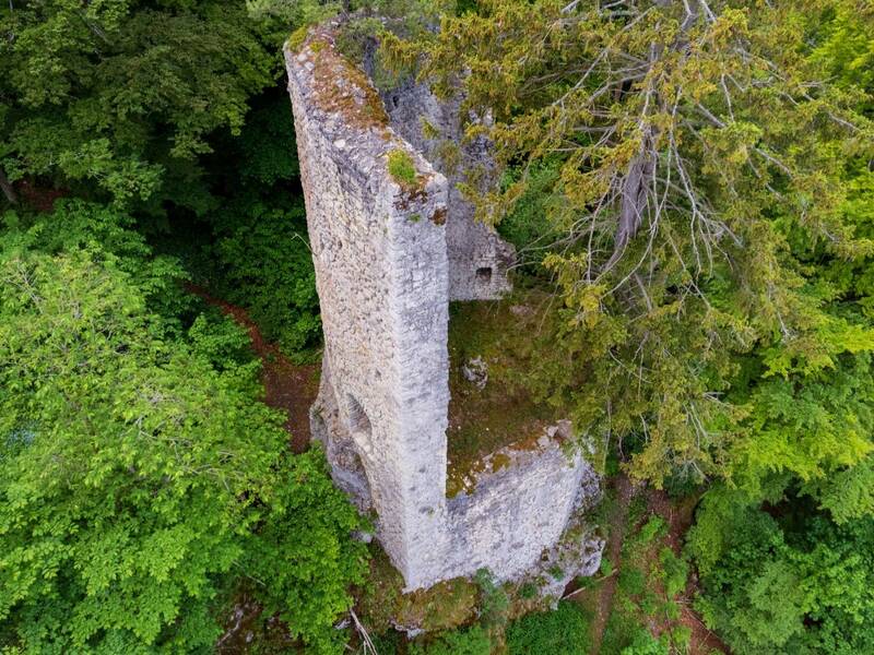Blick auf Hohenerpfingen aus der Luft.