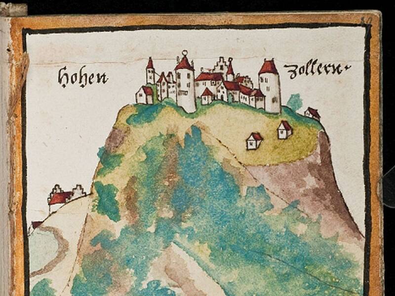 Burg Hohenzollern im Skizzenbuch des Nikolaus Ochsenbach (um 1640).