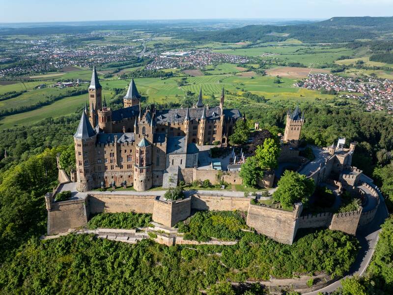 Burg Hohenzollern Südansicht.