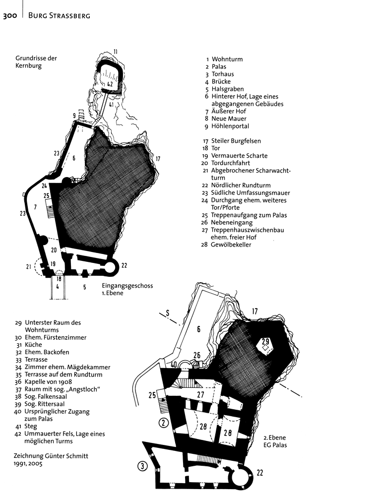 Plan der Burg Straßberg (Günter Schmitt).