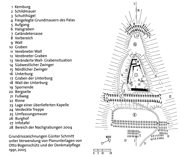 Plan der Burg Ror (Günter Schmitt).