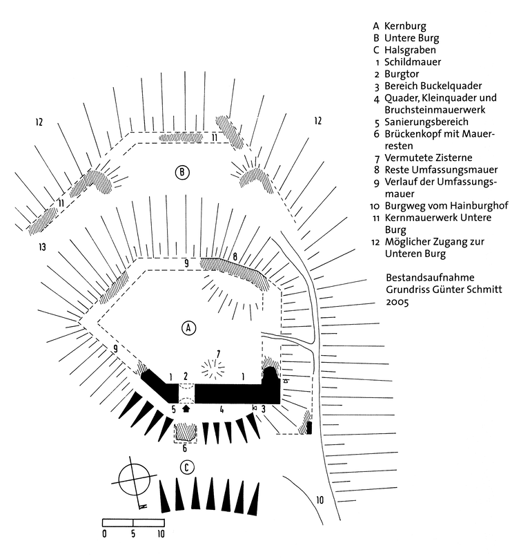 Plan der Hainburg (Günter Schmitt).