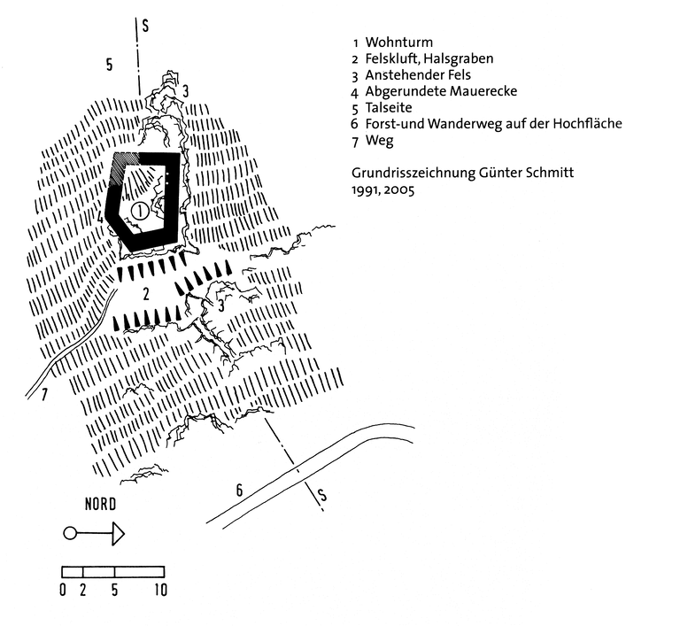 Plan der Burg Ringelstein (Günter Schmitt).